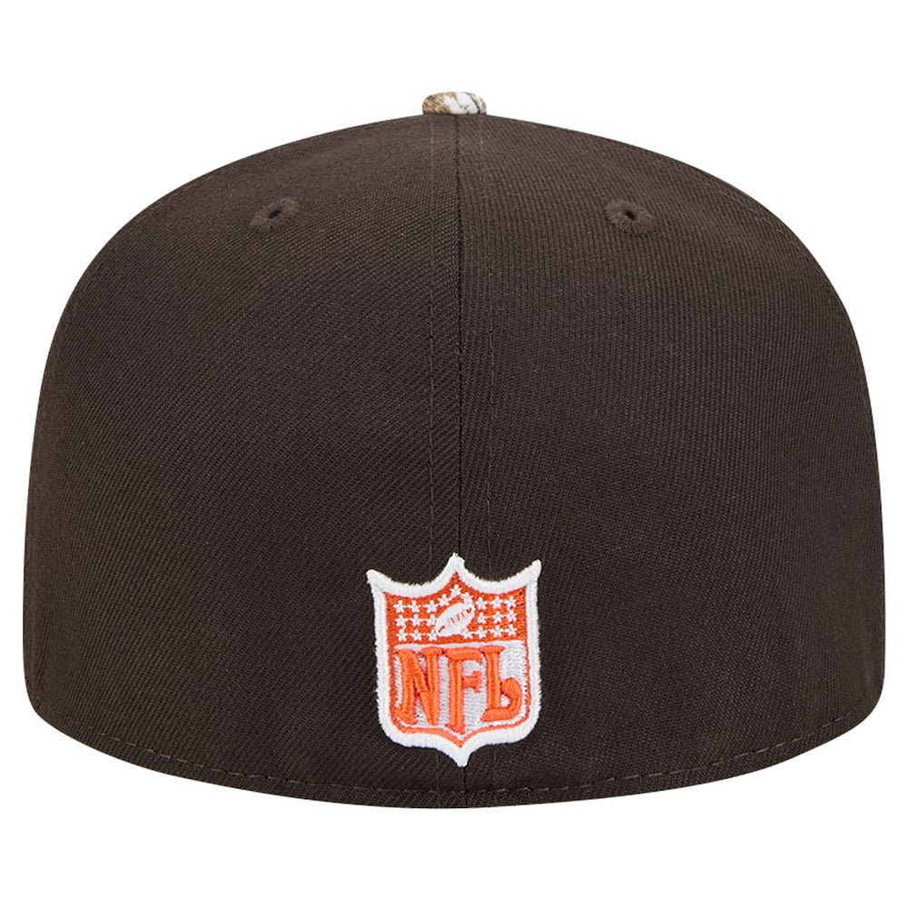 New Era Cleveland Browns Brown Active Two-Tone Camo 59FIFTY Fitted Hat for sale