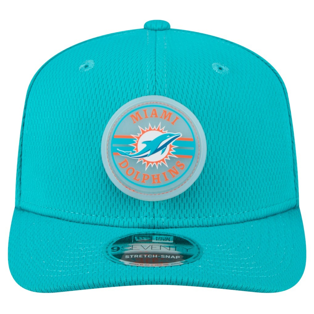 Miami Dolphins New Era Adventure Patched 9SEVENTY Stretch-Snap Adjustable Hat - Aqua sale