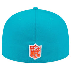 Miami Dolphins New Era Script Sided 59FIFTY Fitted Hat - Aqua cheap