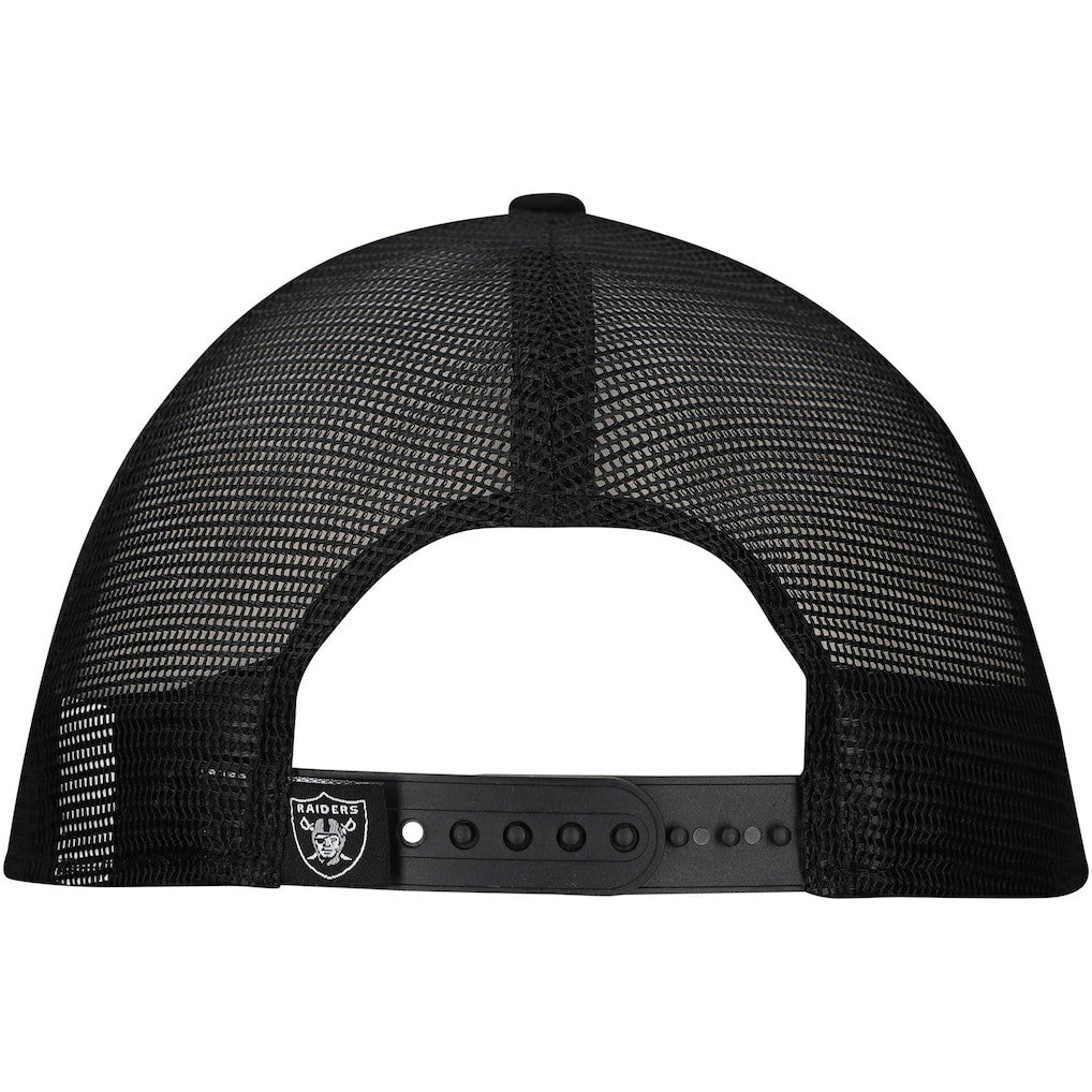 New Era Las Vegas Raiders Distressed 9FIFTY A-Frame Snapback Hat - White/Black for sale