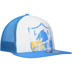 New Era Los Angeles Chargers Distressed 9FIFTY A-Frame Snapback Hat - White/Powder Blue discount
