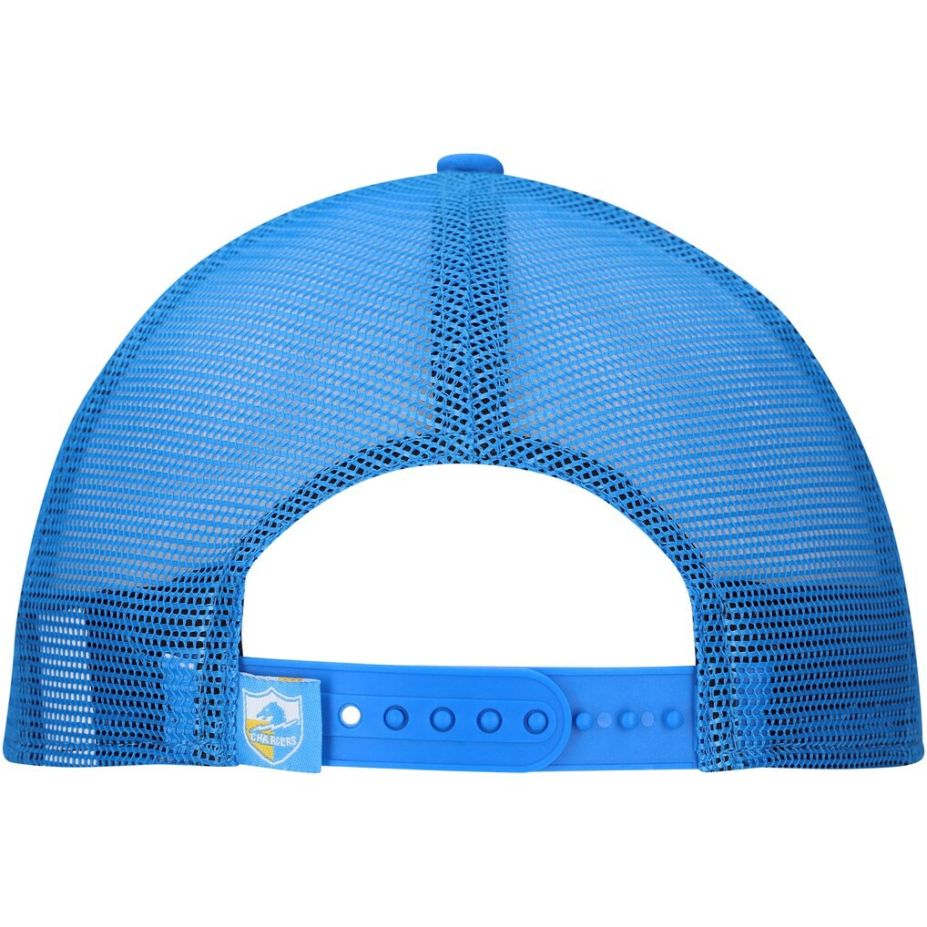 New Era Los Angeles Chargers Distressed 9FIFTY A-Frame Snapback Hat - White/Powder Blue discount