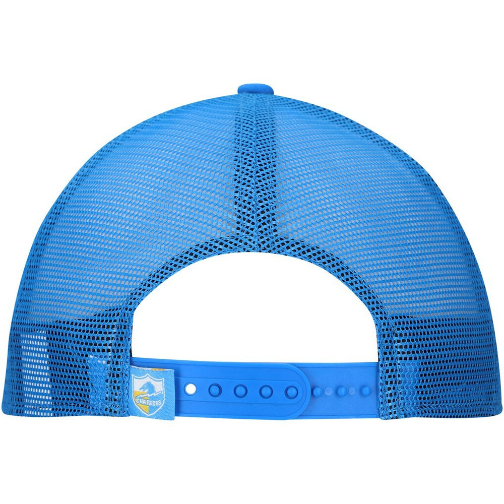 New Era Los Angeles Chargers Distressed 9FIFTY A-Frame Snapback Hat - White/Powder Blue discount