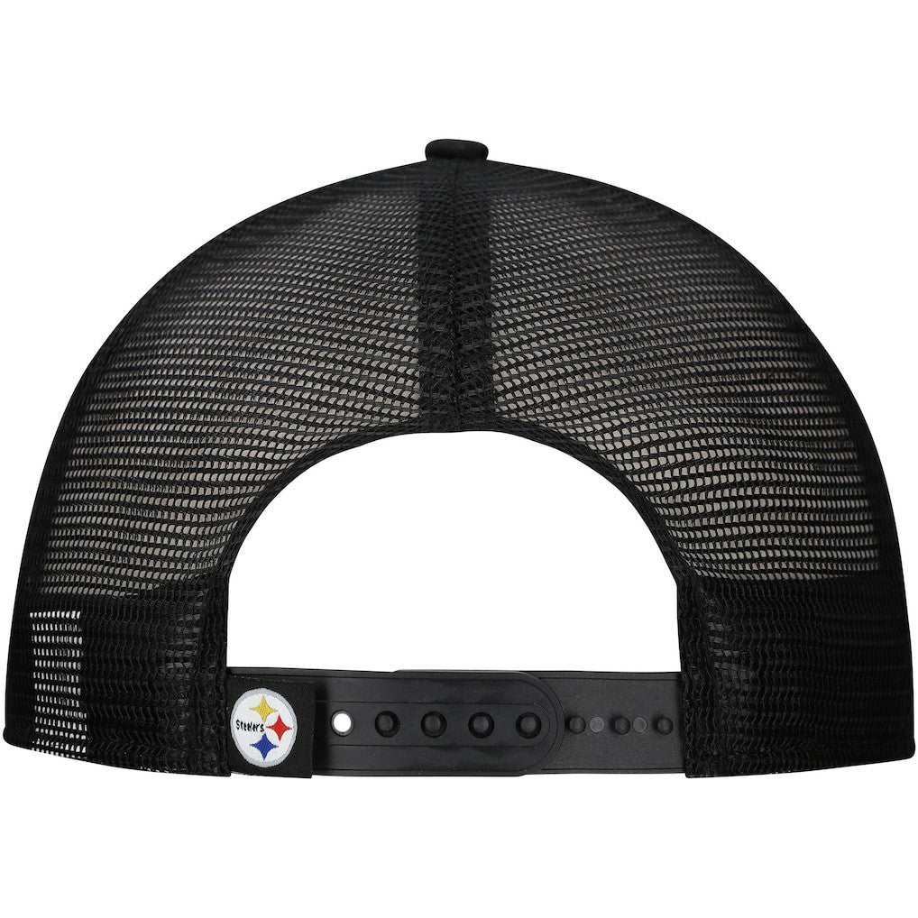 New Era Pittsburgh Steelers Distressed 9FIFTY A-Frame Snapback Hat - White/Black outlet