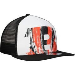 New Era Cincinnati Bengals Distressed 9FIFTY A-Frame Snapback Hat - White/Black on sale