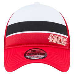 San Francisco 49ers New Era Sport Night Color Block 9FORTY A-Frame Trucker Adjustable Hat - White/Scarlet cheap