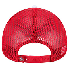 San Francisco 49ers New Era Sport Night Color Block 9FORTY A-Frame Trucker Adjustable Hat - White/Scarlet cheap