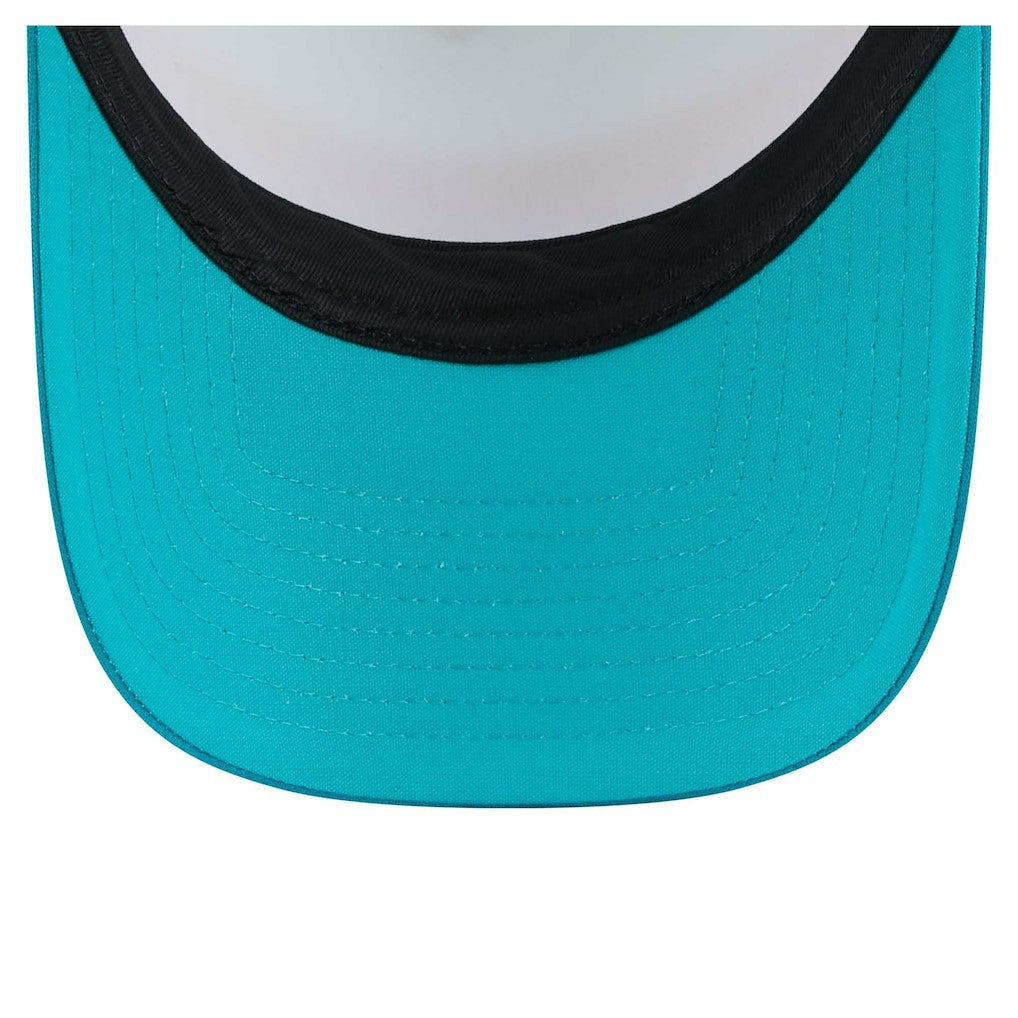 Miami Dolphins New Era Color-Block 9FORTY A-Frame Trucker Adjustable Hat - White/Aqua online