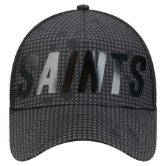New Orleans Saints New Era Midnight Ink Tonal Text A-Frame Trucker 9FORTY Adjustable Hat - Black sale