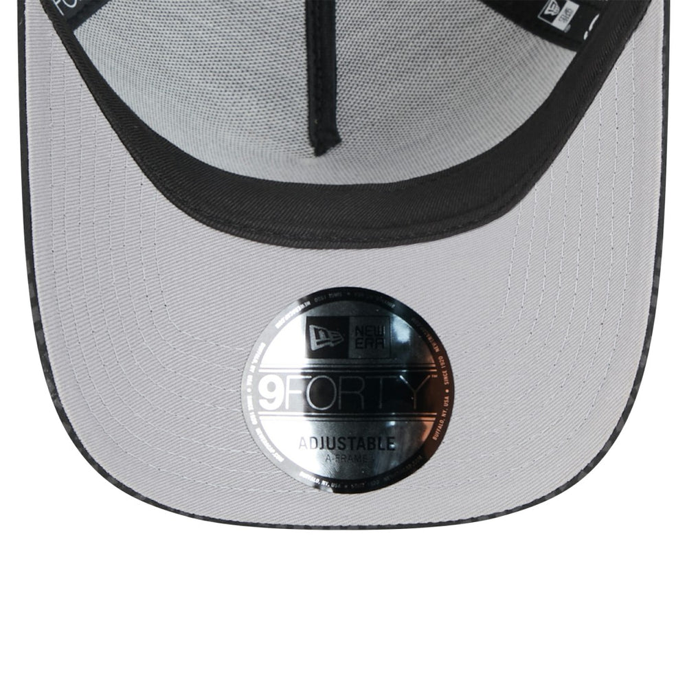 New York Jets New Era Throwback Midnight Ink Tonal Text A-Frame Trucker 9FORTY Adjustable Hat - Black cheap