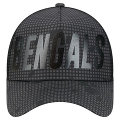 Cincinnati Bengals New Era Midnight Ink Tonal Text A-Frame Trucker 9FORTY Adjustable Hat - Black on sale