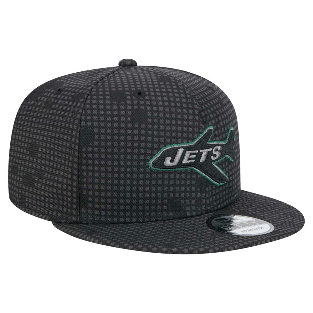 New Era New York Jets Black Midnight Ink Pop Outline 9FIFTY Snapback Hat cheap