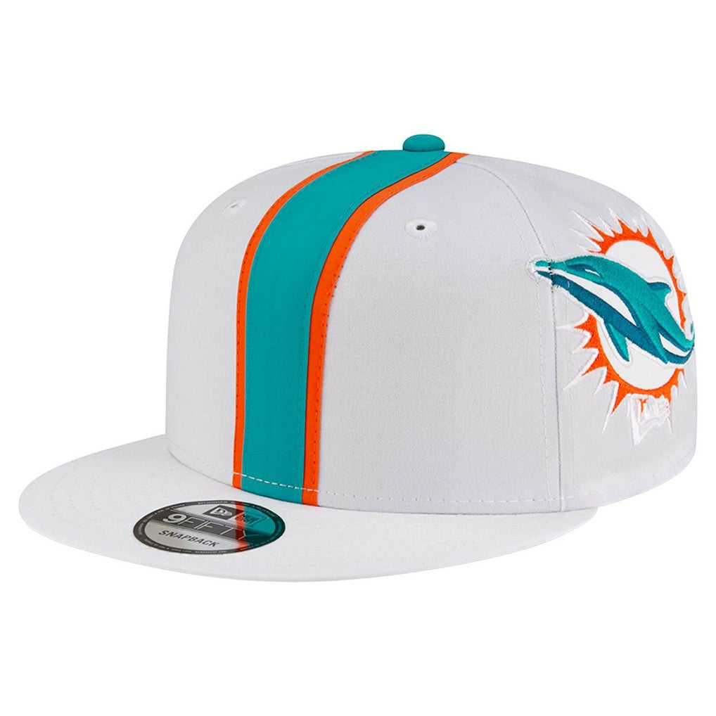 Miami Dolphins New Era Helmet 9FIFTY Snapback Hat - White sale