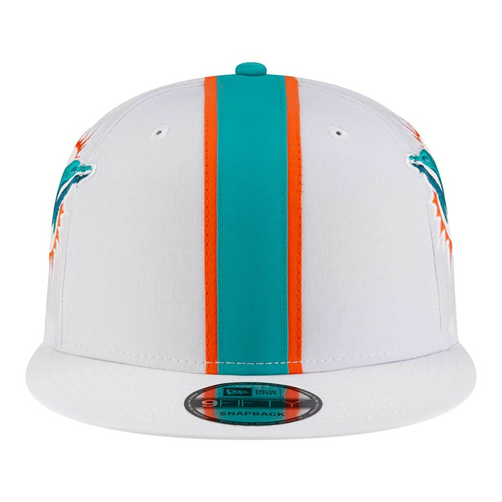 Miami Dolphins New Era Helmet 9FIFTY Snapback Hat - White sale