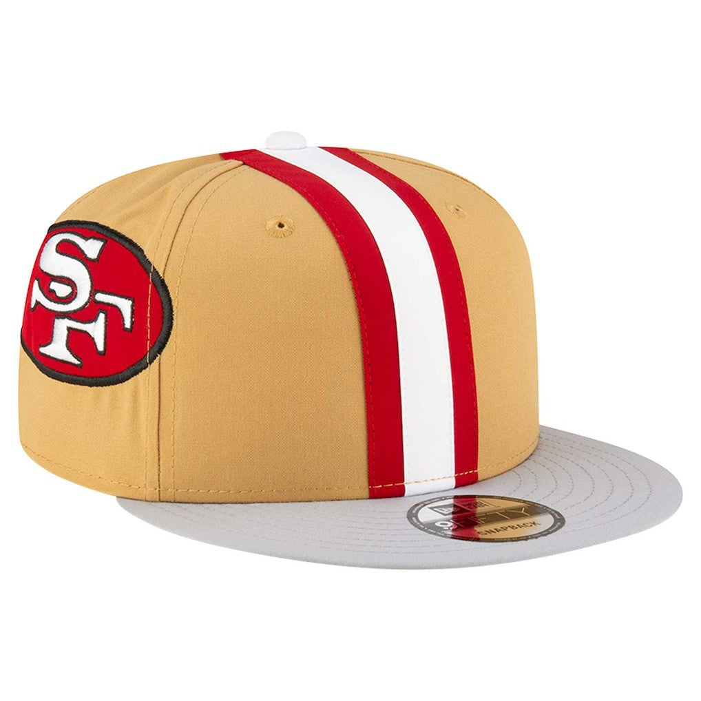 San Francisco 49ers New Era Throwback Helmet 9FIFTY Snapback Hat - Gold cheap