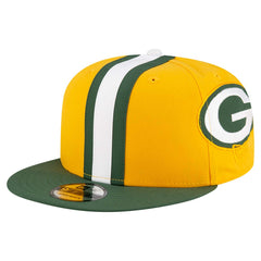 Green Bay Packers New Era Helmet 9FIFTY Snapback Hat - Gold on sale