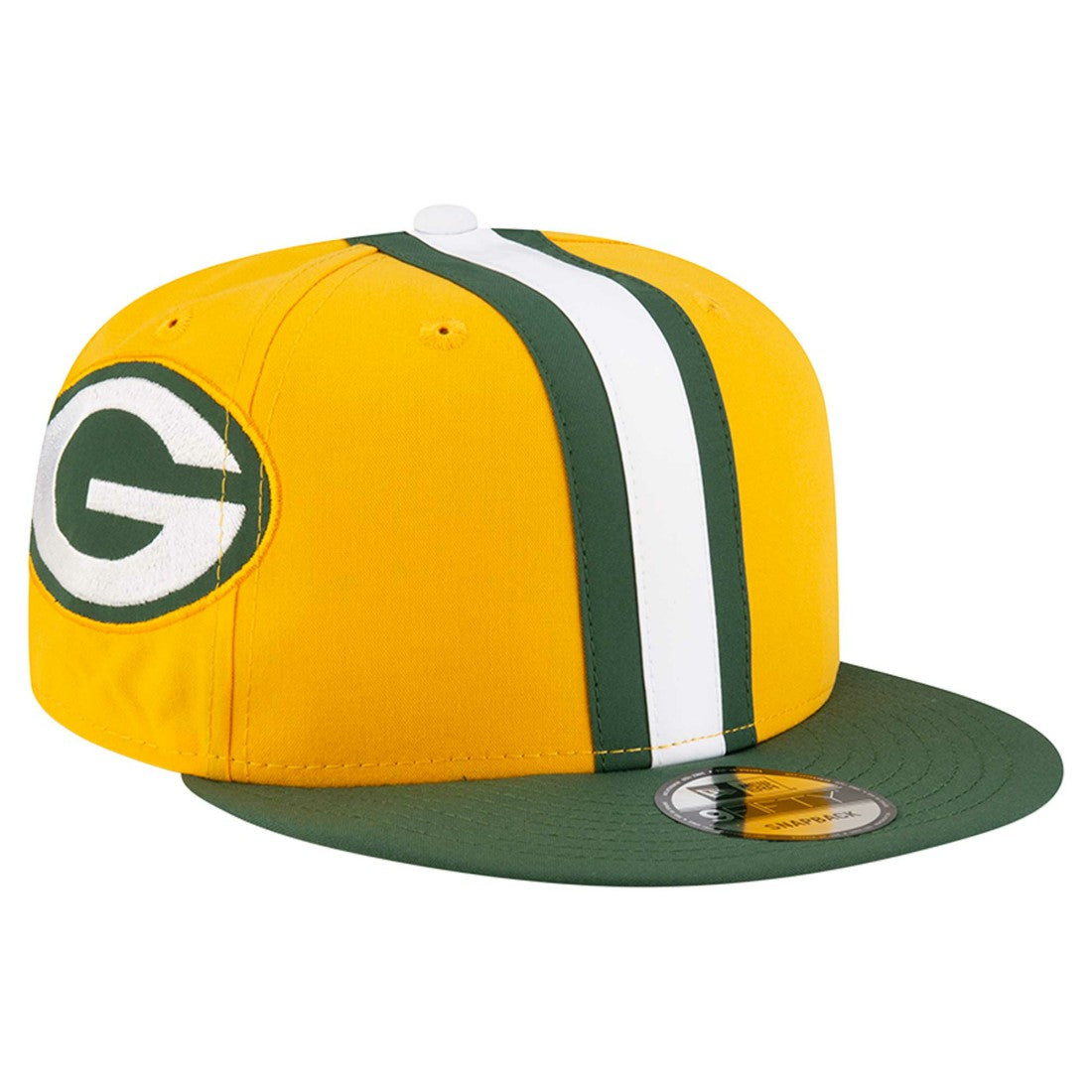 Green Bay Packers New Era Helmet 9FIFTY Snapback Hat - Gold on sale