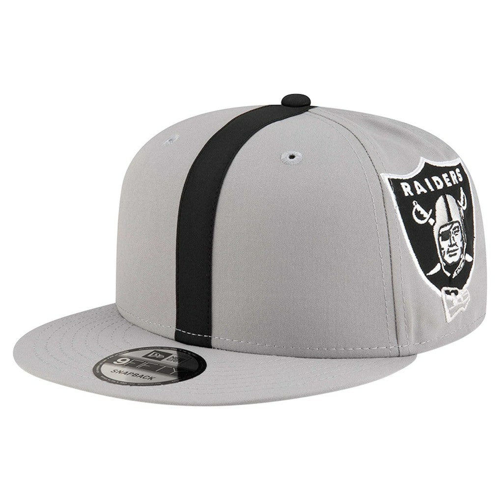 Las Vegas Raiders New Era Helmet 9FIFTY Snapback Hat - Gray discount