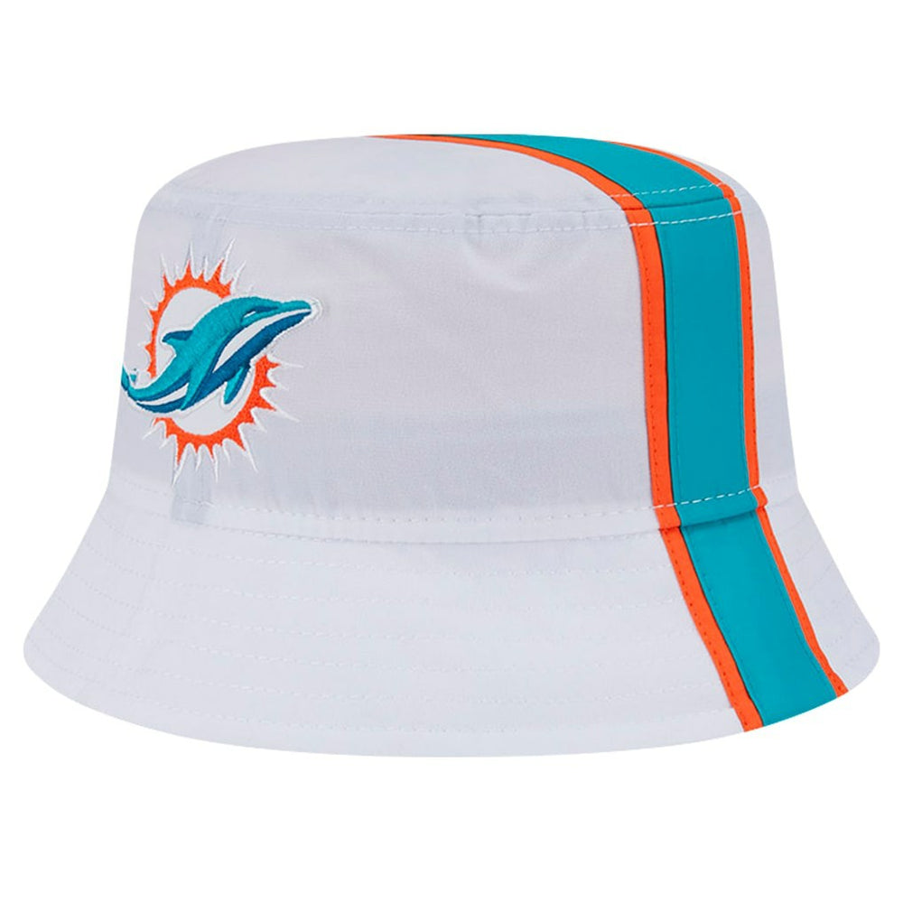 Miami Dolphins New Era Helmet Bucket Hat - White cheap