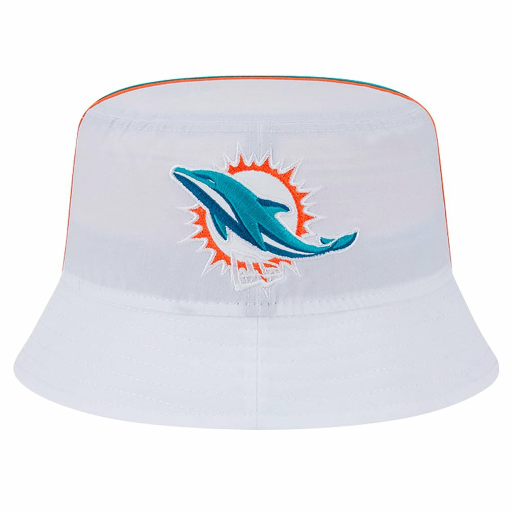 Miami Dolphins New Era Helmet Bucket Hat - White cheap