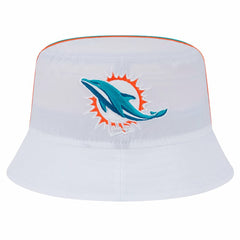 Miami Dolphins New Era Helmet Bucket Hat - White cheap