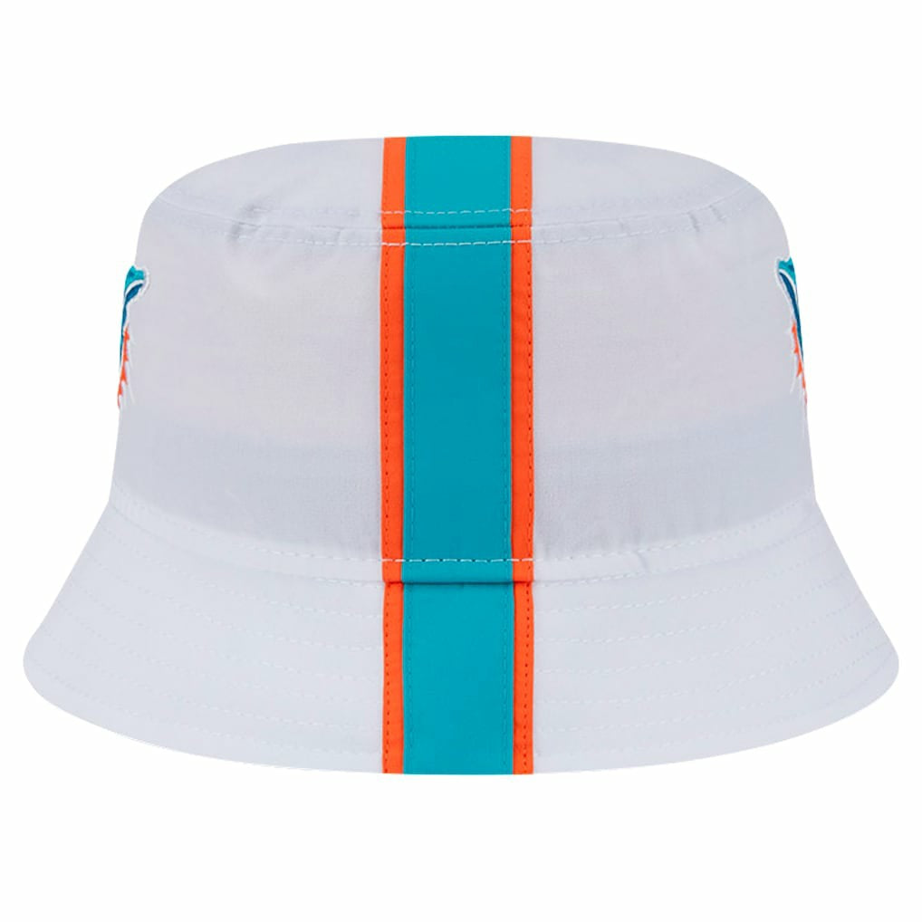 Miami Dolphins New Era Helmet Bucket Hat - White cheap