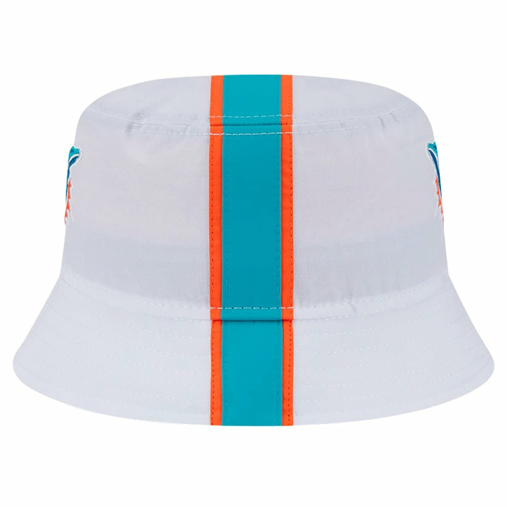 Miami Dolphins New Era Helmet Bucket Hat - White cheap