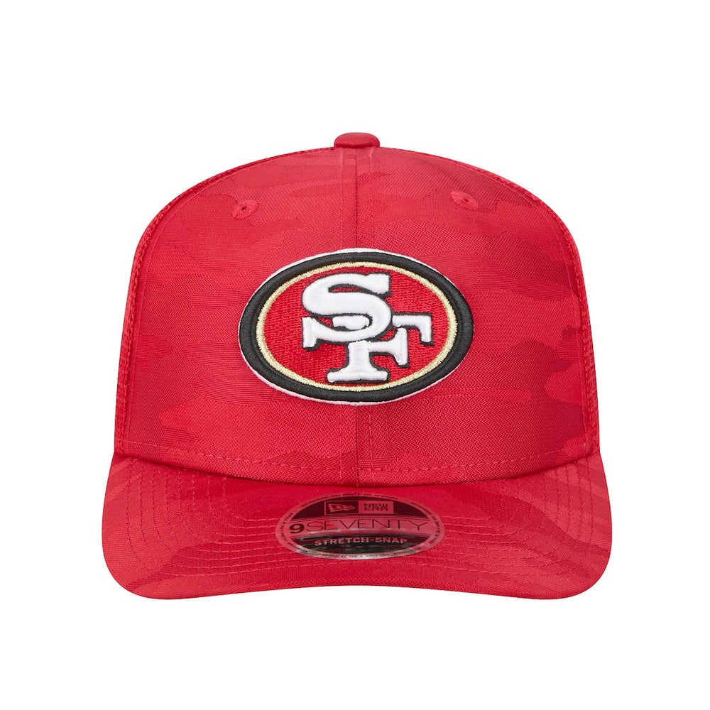 San Francisco 49ers New Era Adventure Camo Trucker 9SEVENTY Stretch-Snap Adjustable Hat - Scarlet sale