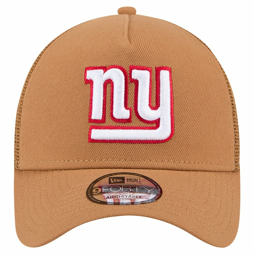 New York Giants New Era Color Pack A-Frame Trucker 9FORTY Adjustable Hat - Brown online