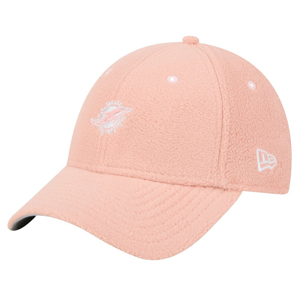 Miami Dolphins New Era Women's Cozy Sherpa 9FORTY Adjustable Hat - Light Pink on sale