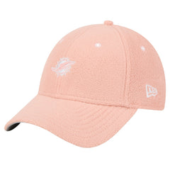 Miami Dolphins New Era Women's Cozy Sherpa 9FORTY Adjustable Hat - Light Pink on sale
