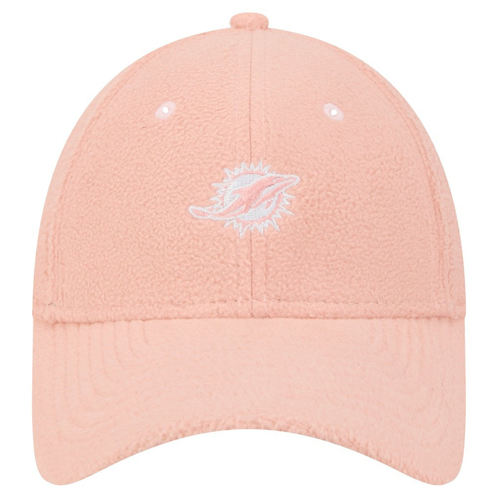 Miami Dolphins New Era Women's Cozy Sherpa 9FORTY Adjustable Hat - Light Pink on sale