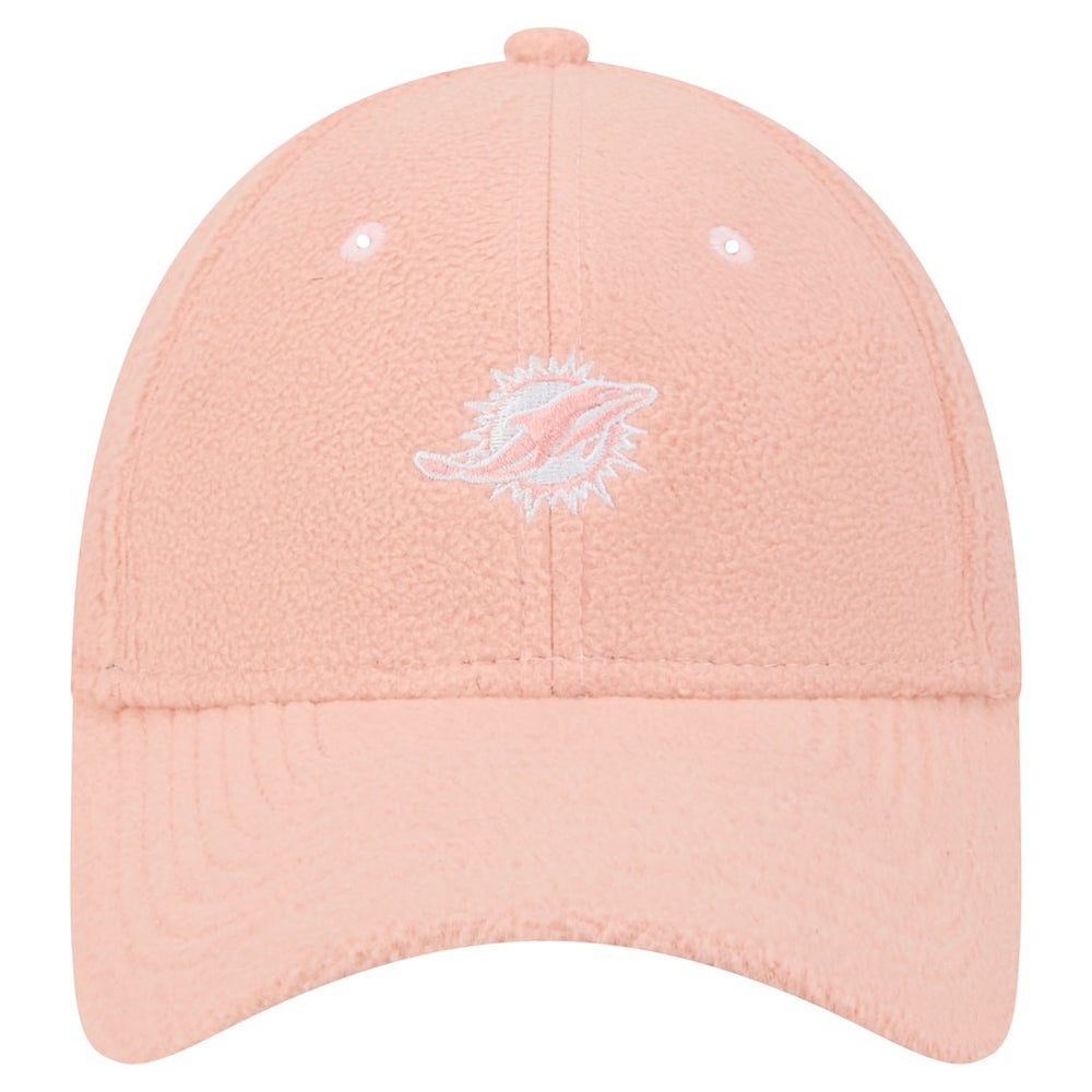 Miami Dolphins New Era Women's Cozy Sherpa 9FORTY Adjustable Hat - Light Pink on sale