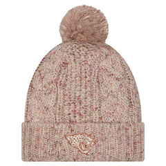 Jacksonville Jaguars New Era Women's Trendy Tone Cuffed Knit Hat with Pom - Stone online