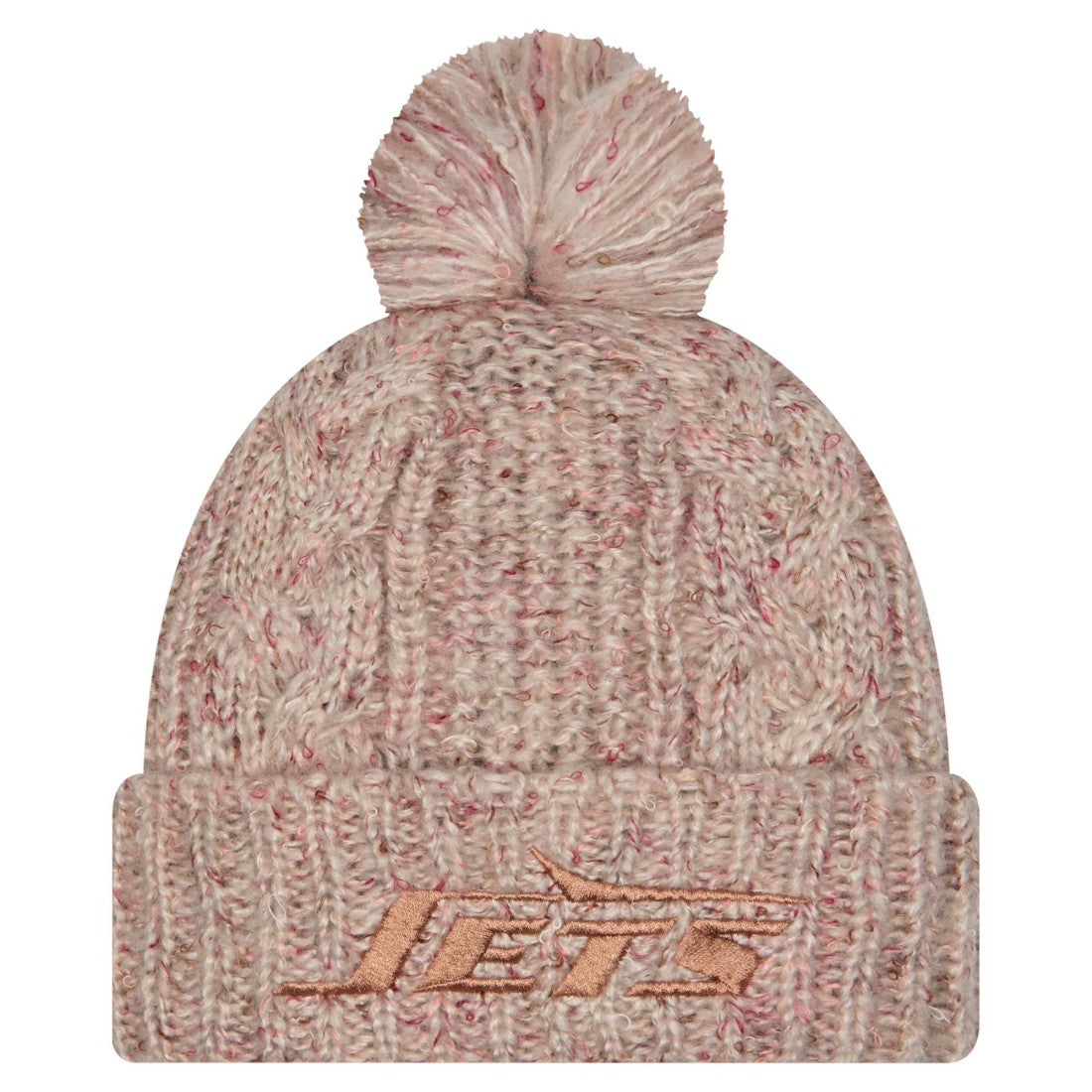 New York Jets New Era Women's Trendy Tone Cuffed Knit Hat with Pom - Stone cheap