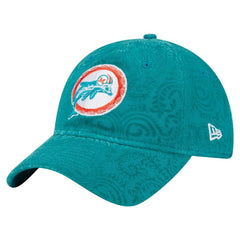 Miami Dolphins New Era Women's Throwback Flair 9TWENTY Adjustable Hat - Aqua cheap