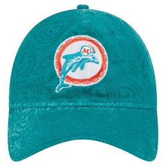 Miami Dolphins New Era Women's Throwback Flair 9TWENTY Adjustable Hat - Aqua cheap