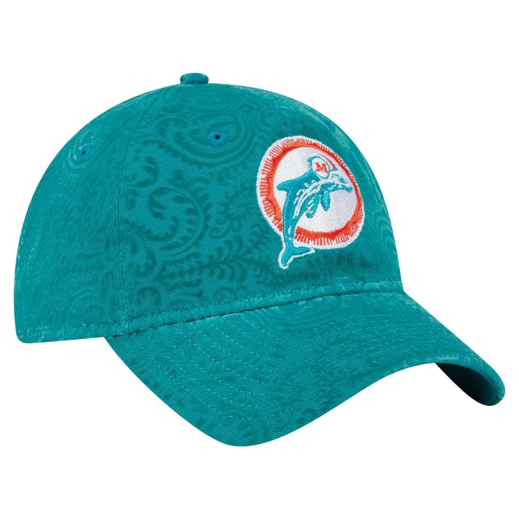 Miami Dolphins New Era Women's Throwback Flair 9TWENTY Adjustable Hat - Aqua cheap