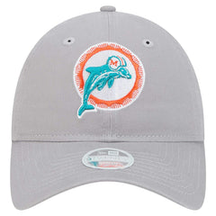 Miami Dolphins New Era Women's Throwback 9TWENTY Adjustable Hat - Gray cheap