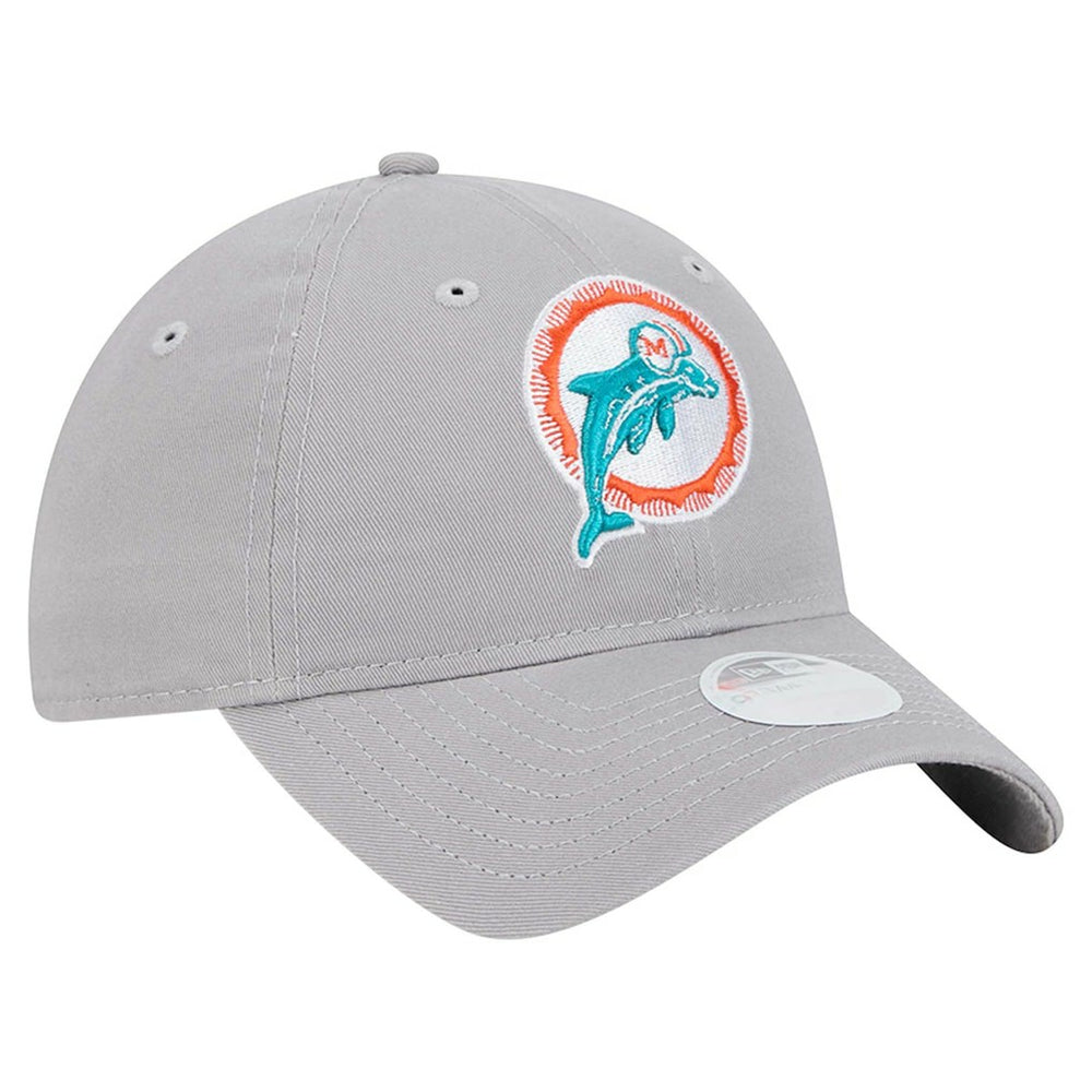 Miami Dolphins New Era Women's Throwback 9TWENTY Adjustable Hat - Gray cheap