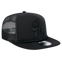 Philadelphia 76ers Tone Foam Meshback Golfer Snapback Hat - Black discount