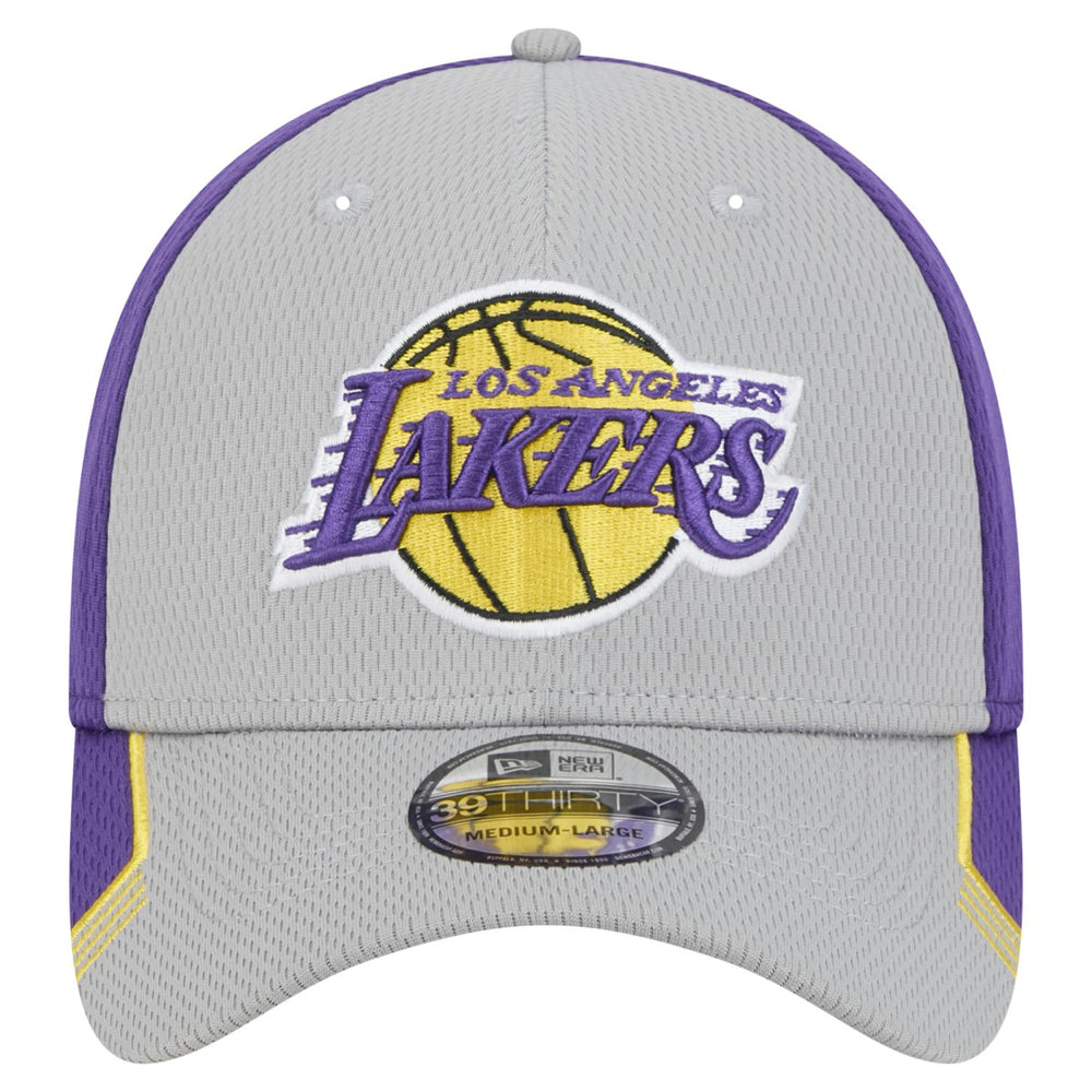 Los Angeles Lakers Active Trim 39THIRTY Flex Hat - Gray/Purple sale
