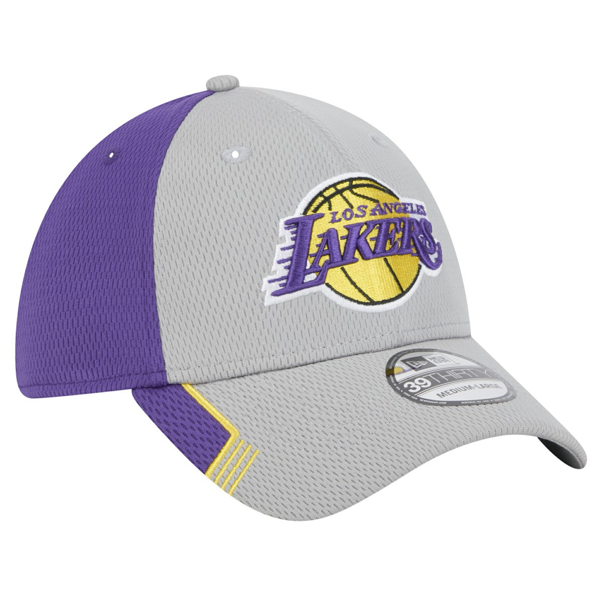 Los Angeles Lakers Active Trim 39THIRTY Flex Hat - Gray/Purple sale