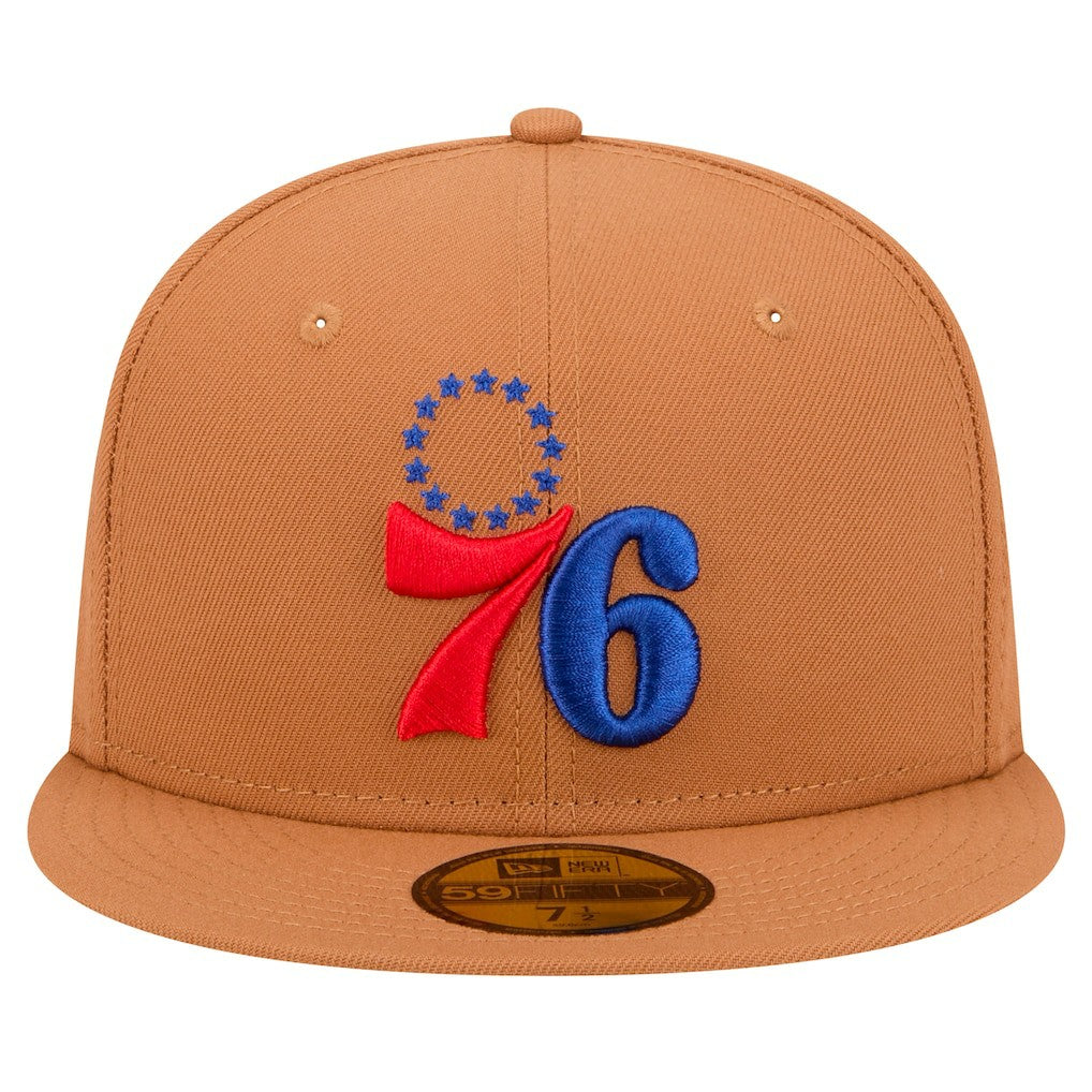 Philadelphia 76ers Color Pack 59FIFTY Fitted Hat - Tan online