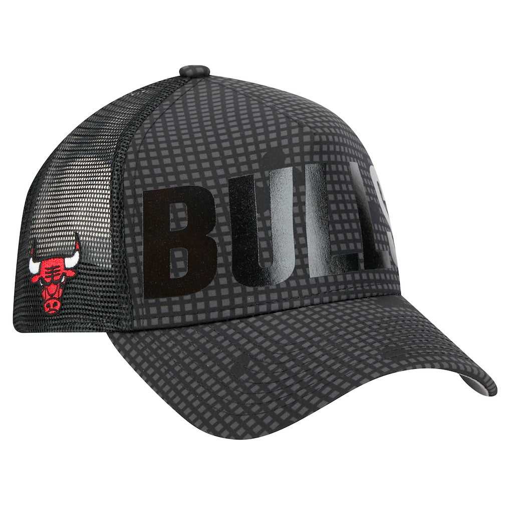 Chicago Bulls Male Adult Midnight Ink Tonal A-Frame Trucker 9FORTY Adjustable Hat - Black shop