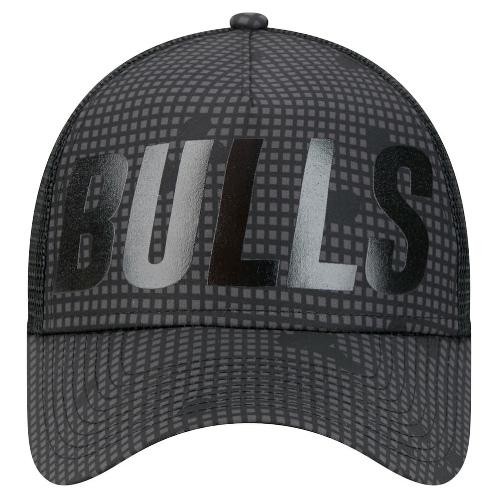 Chicago Bulls Male Adult Midnight Ink Tonal A-Frame Trucker 9FORTY Adjustable Hat - Black shop
