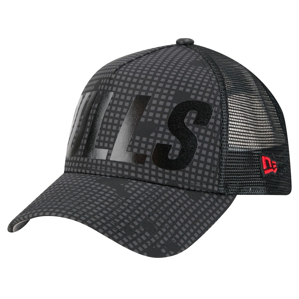 Chicago Bulls Male Adult Midnight Ink Tonal A-Frame Trucker 9FORTY Adjustable Hat - Black shop