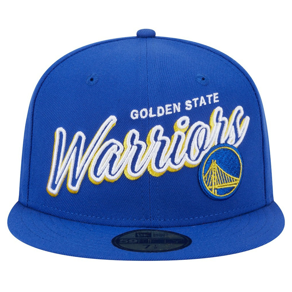 Golden State Warriors Sport Night Script Sided 59FIFTY Fitted Hat sale - Royal online