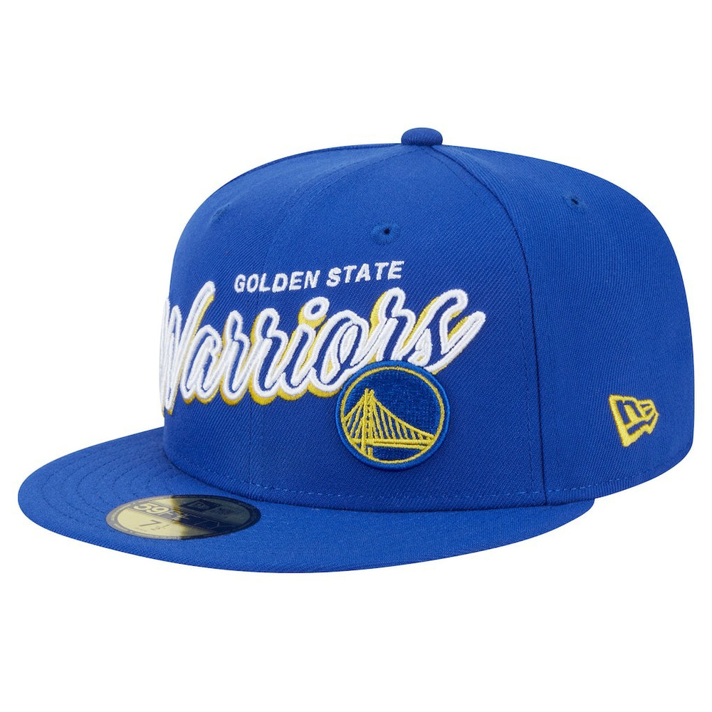 Golden State Warriors Sport Night Script Sided 59FIFTY Fitted Hat sale - Royal online