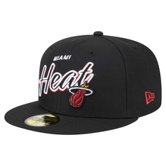 Miami Heat Sport Night Script Sided 59FIFTY Fitted Hat - Black discount